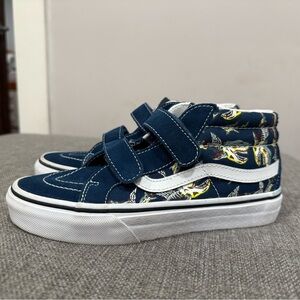 Vans Kids Navy and White High-Top Sneakers